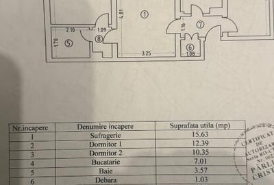 Apartament cu 3 camere semidecomandat, mobilat în Tomis II - 4