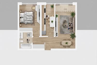 Apartament cu 2 camere decomandat în Uverturii - 5