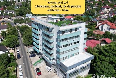 Central-Podul de Fier, ap 4 camere 117 mp, et 4/6, mobilat, loc parcare subteran