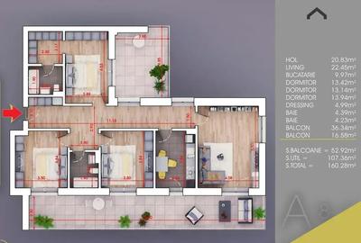 Comision 0 | Apartament 4 Camere  | Parcare Inclusa  | Dezvoltator - 12