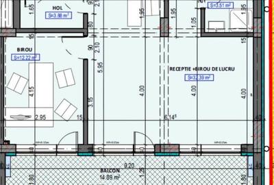 Birou, de 52 mp, în ICIL - 3