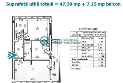 Apartament cu 2 camere decomandat, mobilat în Republicii - 2