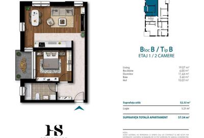 Apartament cu 2 camere în Unirii - 1