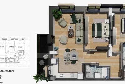 Apartament cu 3 camere decomandat în Valea Rosie - 6