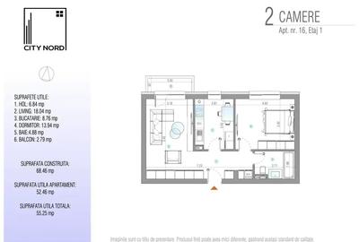 PRE-LANSARE CITY NORD TUNARI-Apartament 2 camere. - 4