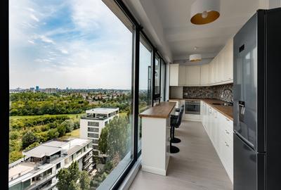 Apartament cu 2 camere semidecomandat, mobilat în Băneasa