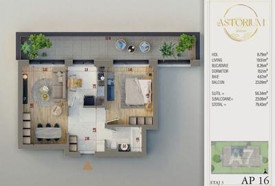 Apartament cu 2 camere în Gura Caliței - 2
