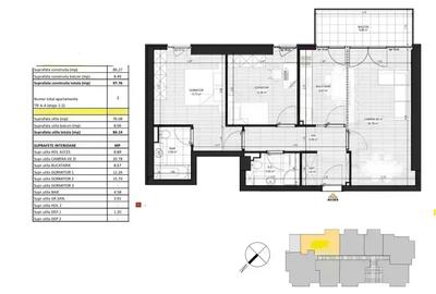 Apartament 3 camere cu parcare| Incalzire in pardoseala|  Comision 0| - 10