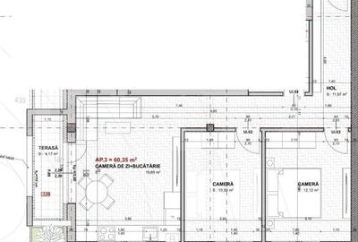 Ocazie! Apartament modern semifinisat, cu 3 camere, 60 mp, etaj intermediar - 6