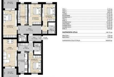 Apartament 4 Camere Bloc Nou Pipera Rond OMV Finalizare Inceput 2026 - 4