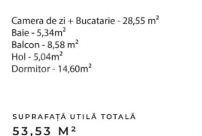 Apartament cu 2 camere, 54 mp utili, zona Iulius Mall - 4