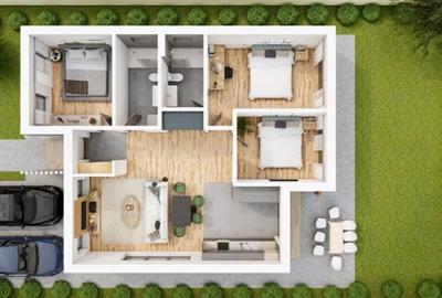 Casa 4 camere 93mp | 0 comision | Tunari Aerocity | mobilat utilat | 250mp teren - 9