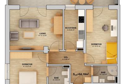 Apartament cu 3 camere decomandat în Șelimbăr - 5