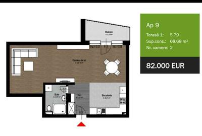 Apartament cu 2 camere în Sânmartin - 10