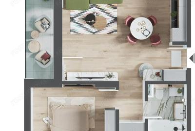 Apartament cu 2 camere decomandat în Iosia
