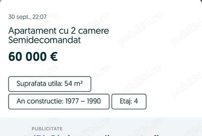 Apartament cu 2 camere Semidecomandat - 4