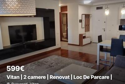 Apartament cu 2 camere semidecomandat, mobilat în Decebal
