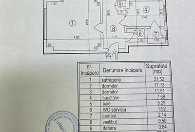 Apartament decomandat în Victoriei