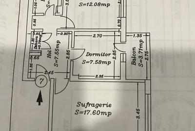 Doua camere decomandate, etajul 1. - 8