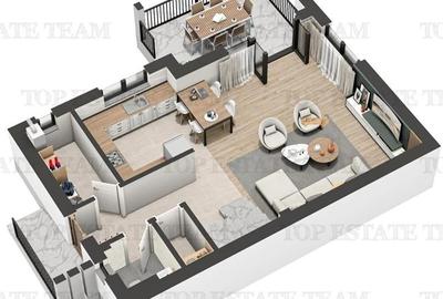 Vila individuala cuplata, in complex rezidential modern, cu 4 camere, toate util - 6