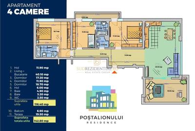 Apartament nou cu terasa, 4 camere, Brancoveanu, Sect.4, Comision 0 - 15