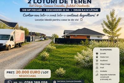 Teren de 518 mp, în Dârza