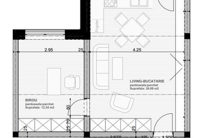 Apartament cu 2 camere semidecomandat în Sânpetru - 7
