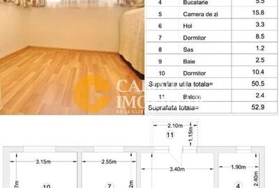 3 Camere Semidecomandat- Etaj intermediar-Zona Alexandru cel Bun - 13