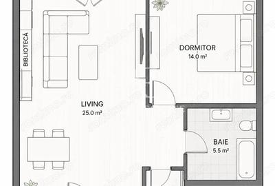 Apartament cu 2 camere, mobilat în Lotus - 11