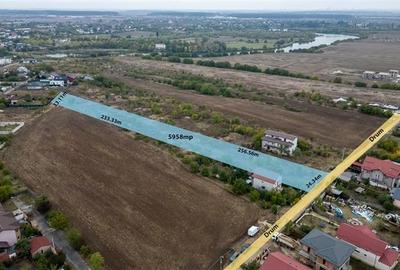 BUFTEA - FLAMANZENI,TEREN 5958 MP,DESCHIDERE 24 M,DOSAR PUZ+AVIZE,TOATE UTILITAT - 2