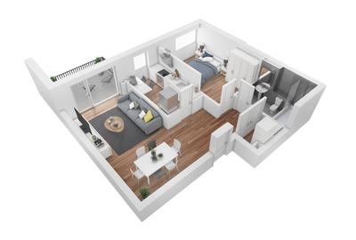 Ansamblu rezidential deosebit, 2 camere, decomandat - 3