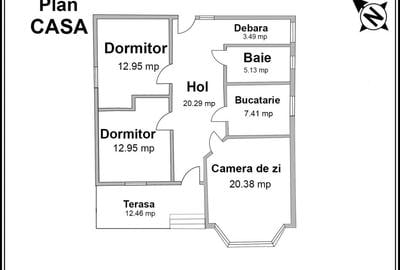 Snagov – Ciofliceni, casa parter, 3 camere, teren 562 mp - 9