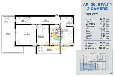 Apartament cu 3 camere decomandat în Theodor Pallady - 2