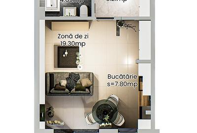 Apartament 1 camera - spatios intr-un complex rezidential nou din Podu Ros - 15