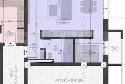 Apartament cu 2 camere semidecomandat în Ultracentral