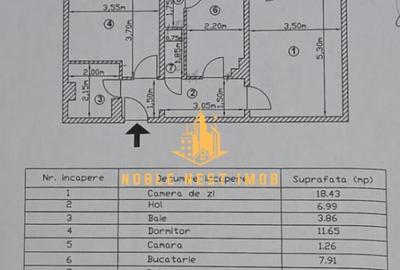 Apartament cu 3 camere decomandat în Eremia
