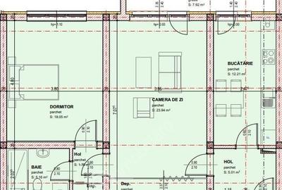 Apartament cu 2 camere semidecomandat în Aeroport - 6