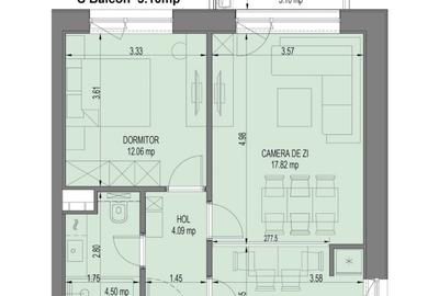 Apartament cu 2 camere semidecomandat în Aviației - 2