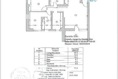 Apartament 3 camere 80,6MP | Sisesti | Vedere catre lac | - 11