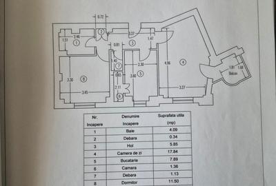 Apartament cu 2 camere decomandat în Republicii - 14