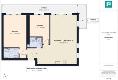 Apartament cu 3 camere decomandat, mobilat în Nord - 6