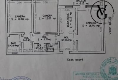 Apartament cu 3 camere decomandat în Gara