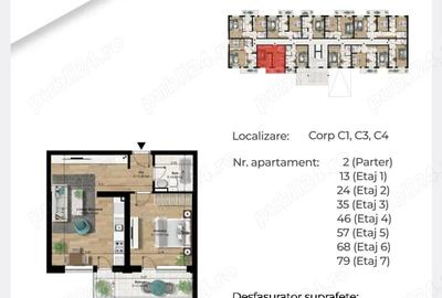 Apartament cu 2 camere decomandat în Central
