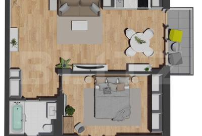 Apartament cu 2 camere semidecomandat în Florești - 4