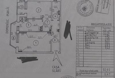 Apartament cu 2 camere decomandat în Central