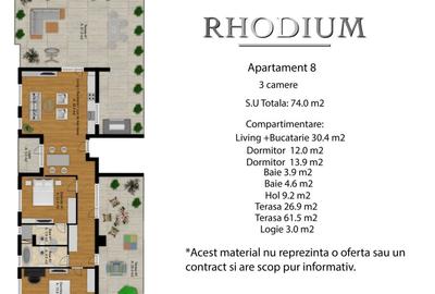 Apartament cu 3 camere decomandat în Florești - 8