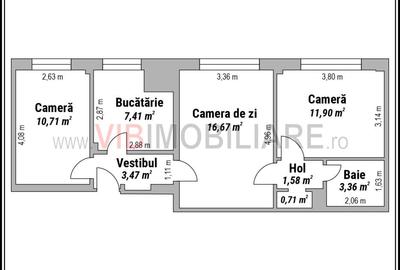 Apartament cu 3 camere semidecomandat, mobilat în Grivița - 10