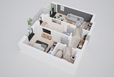 Apartament nou – 2 camere în ansamblu cu facilități complete - 7