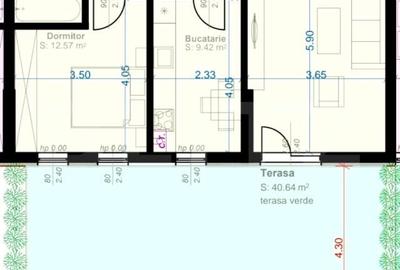 Apartament cu 2 camere semidecomandat în Aradului