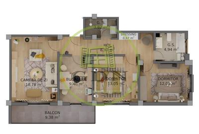 Apartament 3camere, decomandat, 81mp, Cartier Veterani, Parcul Nicolae Romanescu - 9